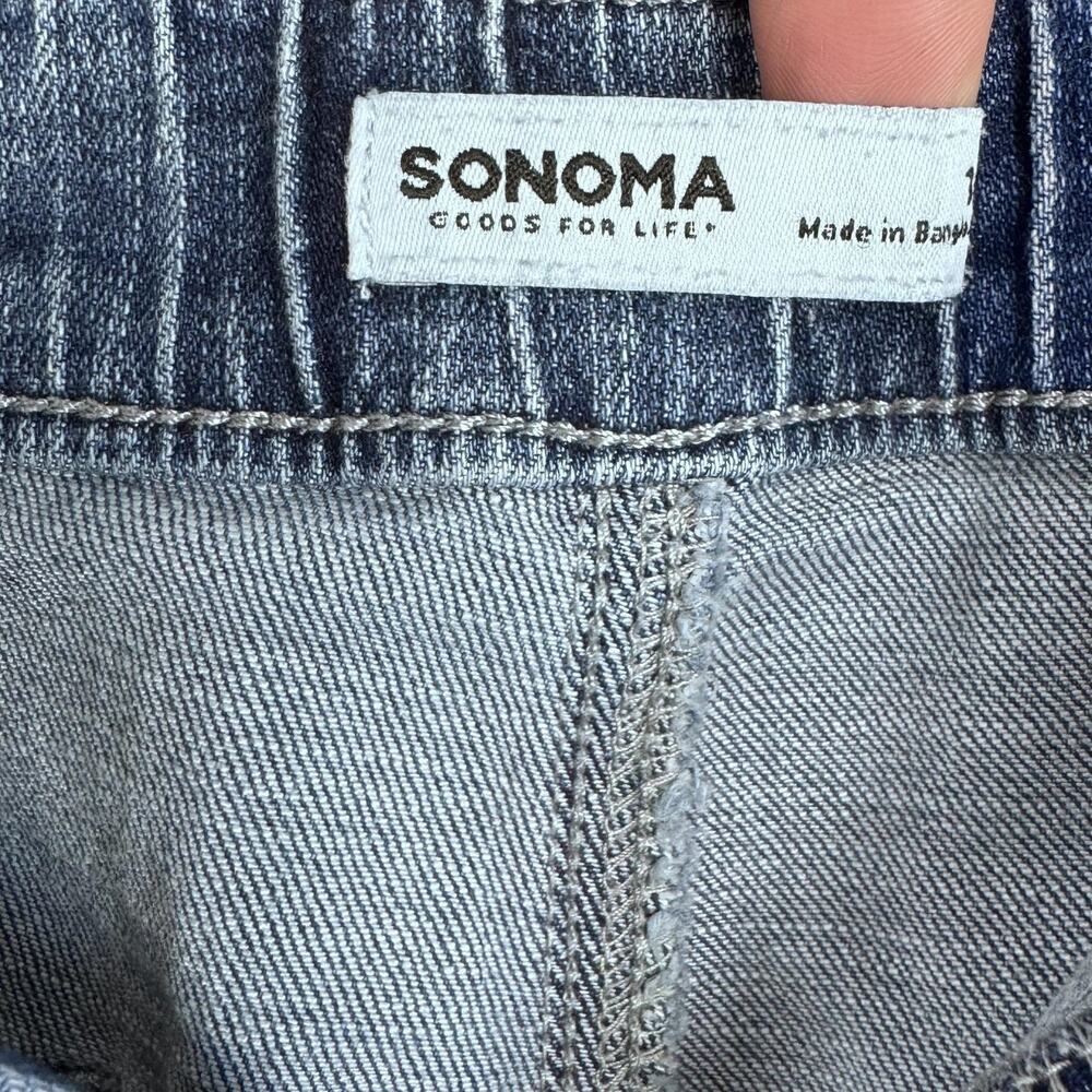 Sonoma Goods For Life Jeans Womens‎ 16R Blue Stretch Elastic Waist Patch Pockets - Picture 6 of 9